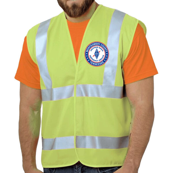 TNARES Printed Left Chest - Unisex USA-Made Economy Class 2 ANSI Vest Thumbnail